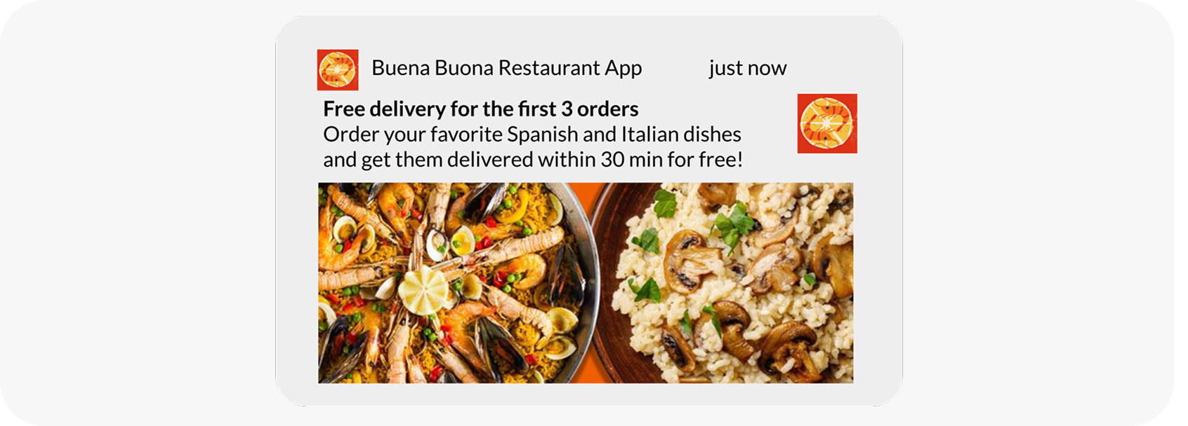 Welcome automated push notification